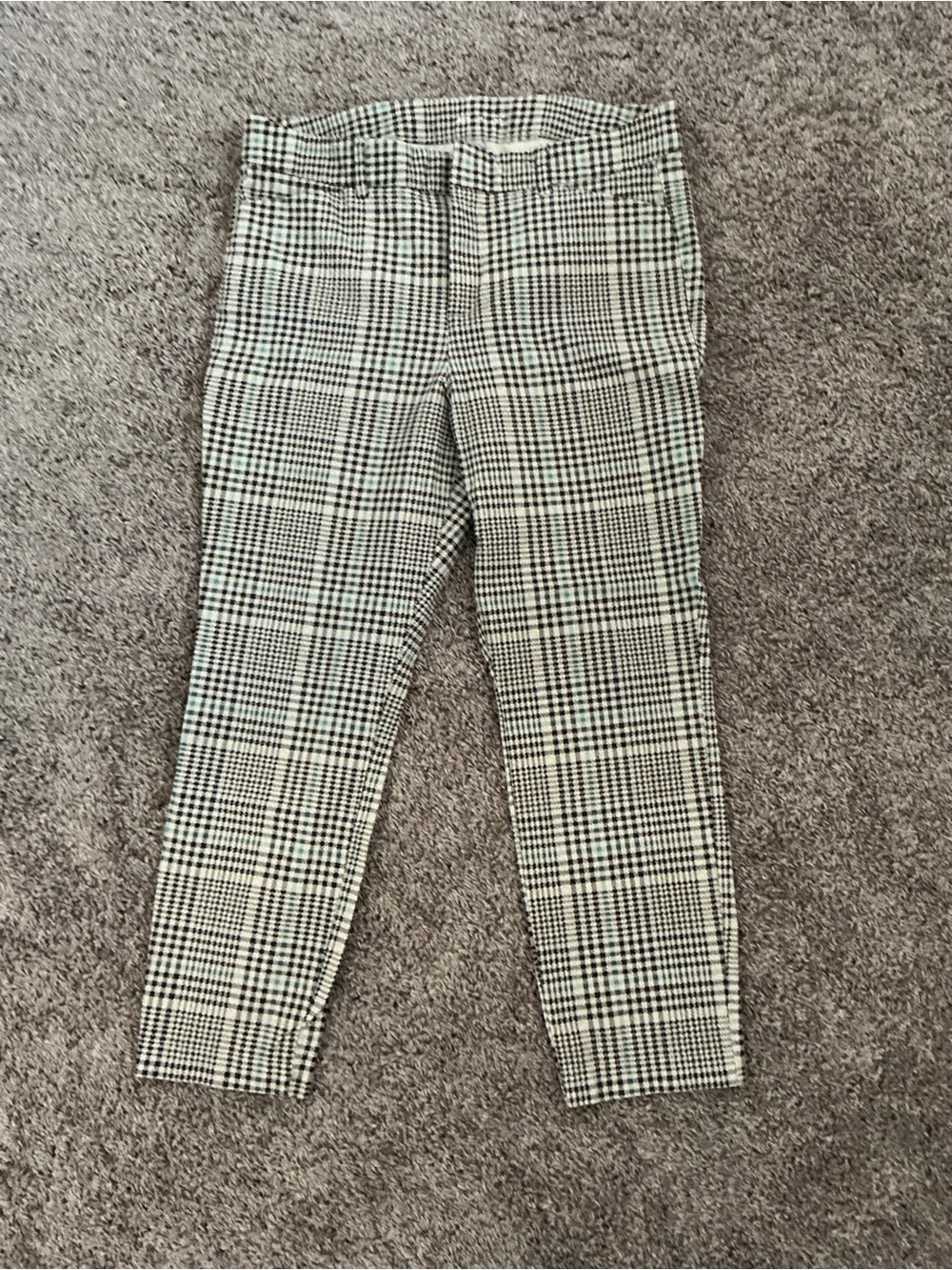 Women’s Black and White Plaid Dress Pants